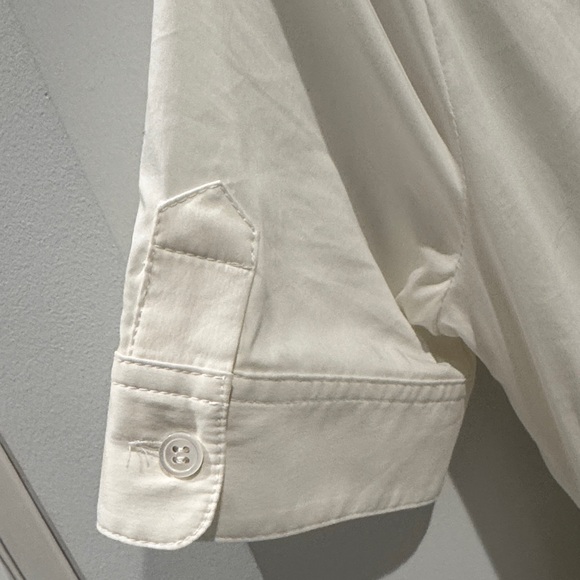 BCBGMaxAzria White Button Down Women's Shirt - Picture 4 of 5